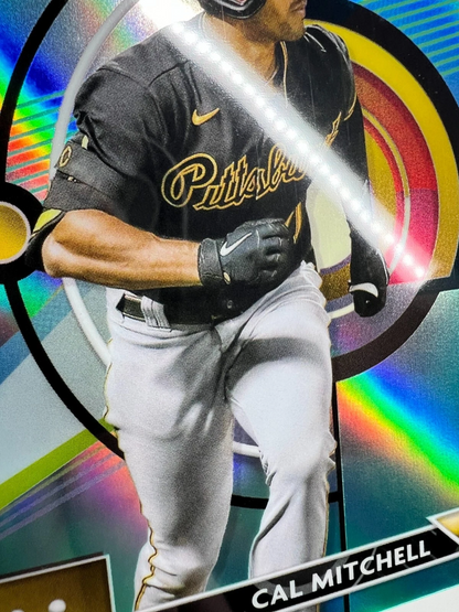 Cal Mitchell 2023 Topps Finest Aqua Refractor /199 RC #31 Pirates