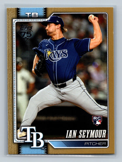 Ian Seymour 2026 Topps Series 1 Gold RC /2026 #165 Rays