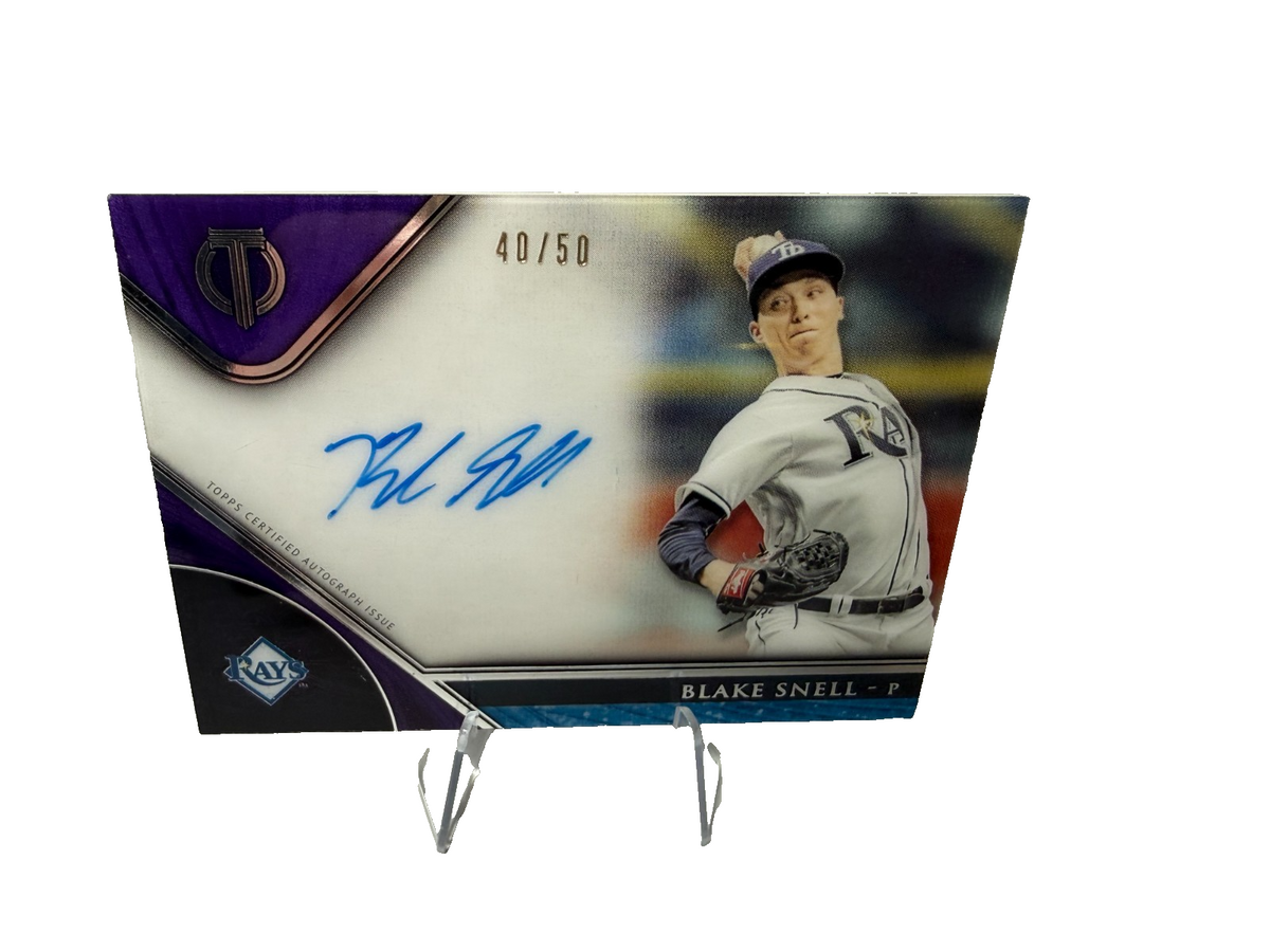 Blake Snell 2017 Topps Tribute Purple Auto /50 #TA-BS Rays