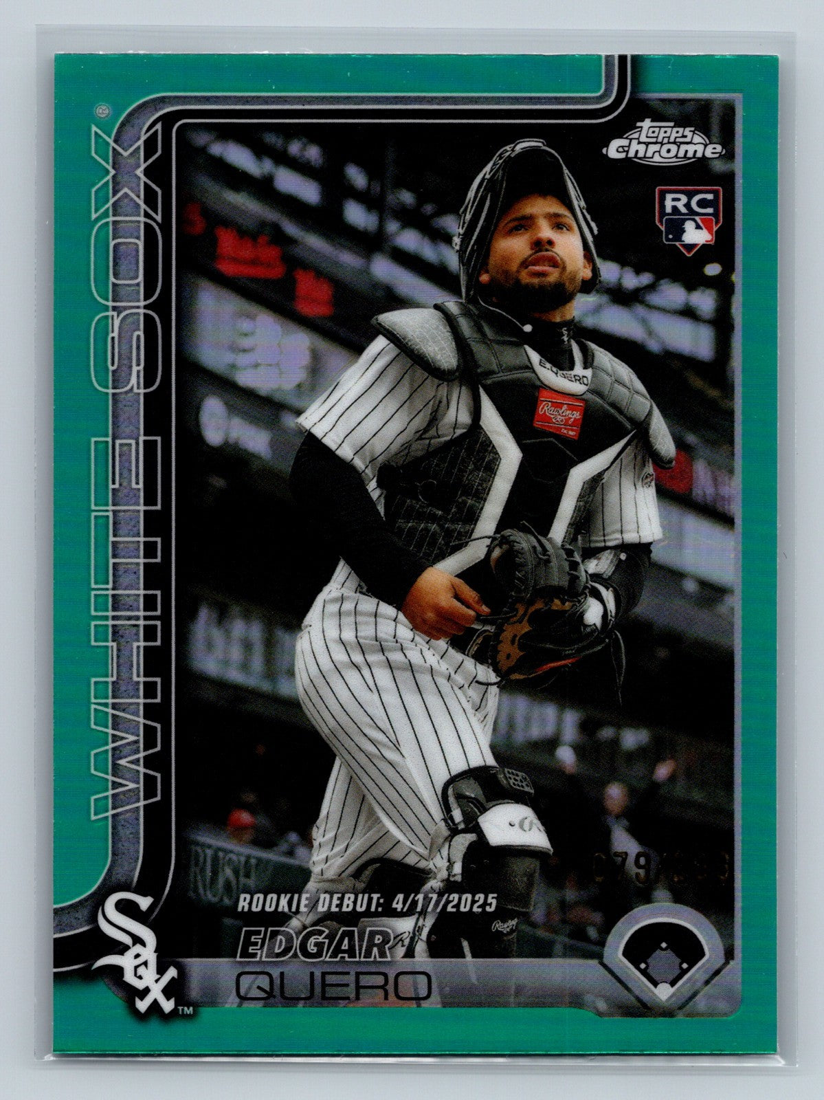 Edgar Quero 2025 Topps Chrome Update Teal Refractor RC /299 #USC169 White Sox