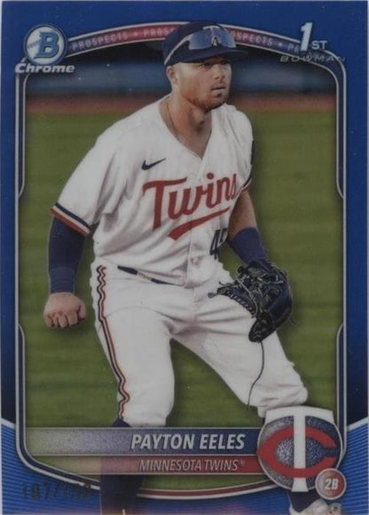 Payton Eeles 2025 Bowman Chrome 1st Blue Refractor /150 #BCP-78 Twins