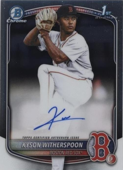 Kyson Witherspoon 2025 Bowman Draft Chrome 1st Auto #CPA-KW Red Sox