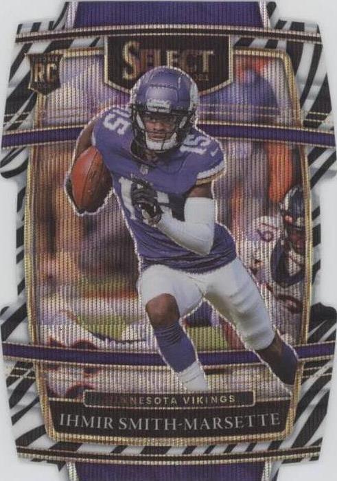 Ihmir Smith-Marsette 2021 Panini Select Concourse Zebra Die Cut Prizm RC #82