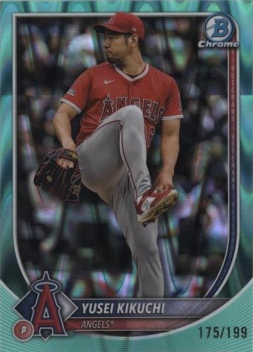 Yusei Kikuchi 2025 Bowman Chrome Aqua RayWave Refractor /199 #5 Angels