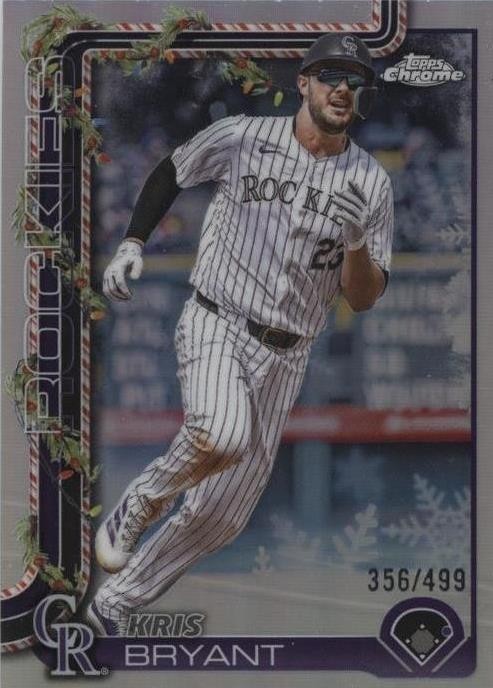 Kris Bryant 2025 Topps Holiday Chrome Refractor /499 #HC81 Rockies