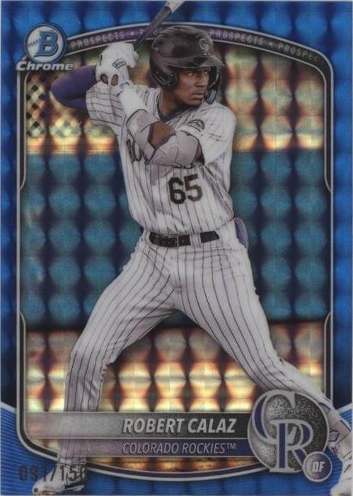 Robert Calaz 2025 Bowman Chrome Blue Prospect Geometric Refractor /150 #BCP-40