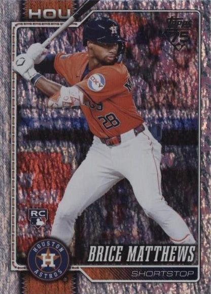 Brice Matthews 2026 Topps Series 1 Holofoil RC #132 Astros