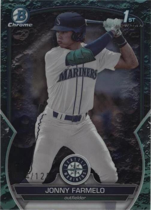 Jonny Farmelo 2023 Bowman Draft Chrome 1st Aqua Lunar Refractor /125 #BDC-177