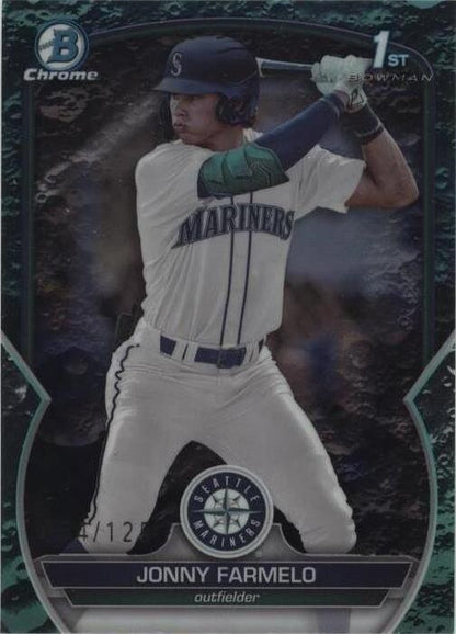 Jonny Farmelo 2023 Bowman Draft Chrome 1st Aqua Lunar Refractor /125 #BDC-177