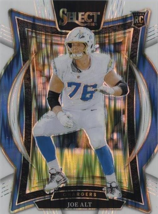 Joe Alt 2024 Panini Select Concourse White Shock Prizm RC /199 #82 Chargers