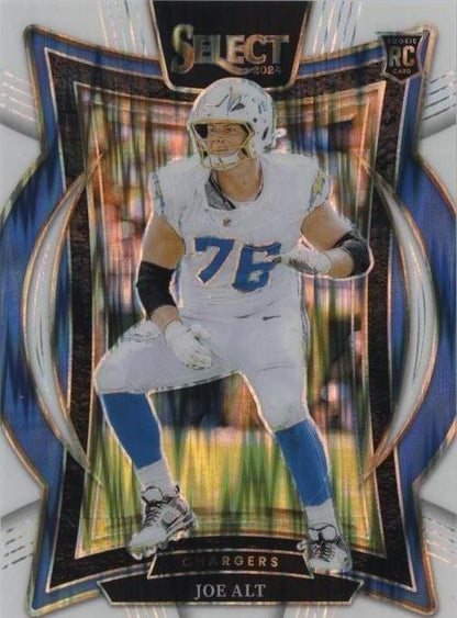 Joe Alt 2024 Panini Select Concourse White Shock Prizm RC /199 #82 Chargers